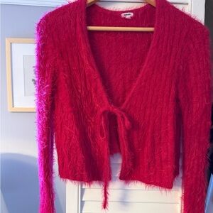 Garage Hot Pink Fuzzy Sweater